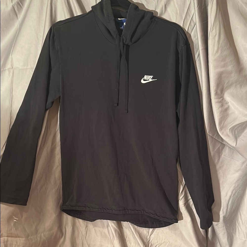 Nike Charcoal Hoodie with White Logo